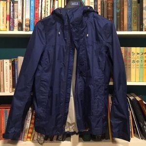 Rain Coat Blue Zip Up L.L. Bean